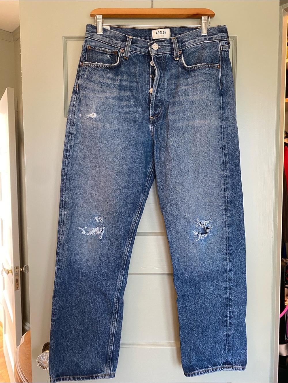 Agolde Men's 90’s Straight Leg Blue Jeans Size 29